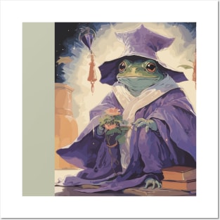 Whimsigoth Frog Magician Posters and Art